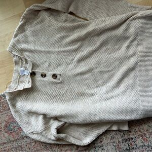 Beige Button-Up Sweater
